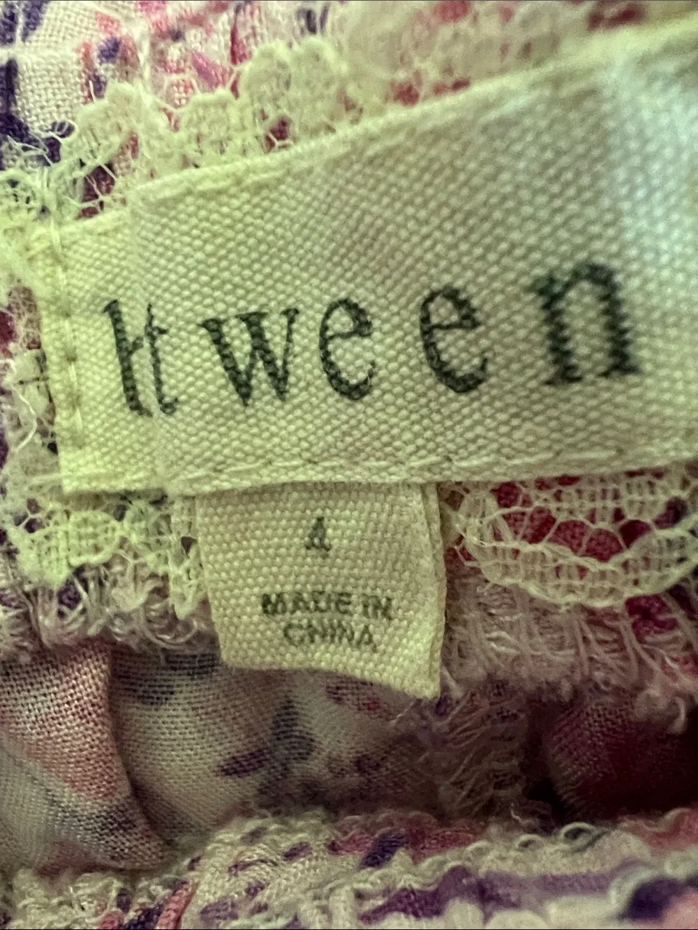 btween Pink Pearl-Embellished Knot Top with Lavender Floral Pajama Pants